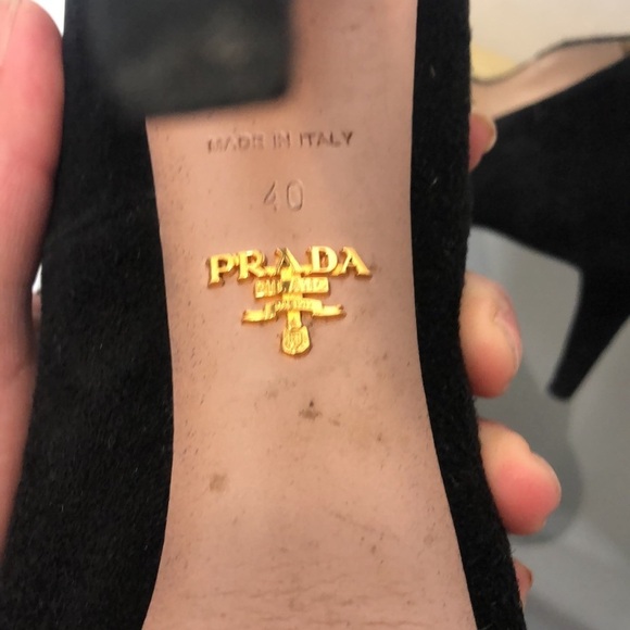 Prada black suede 5inch stiletto pump size 9 - Picture 9 of 12